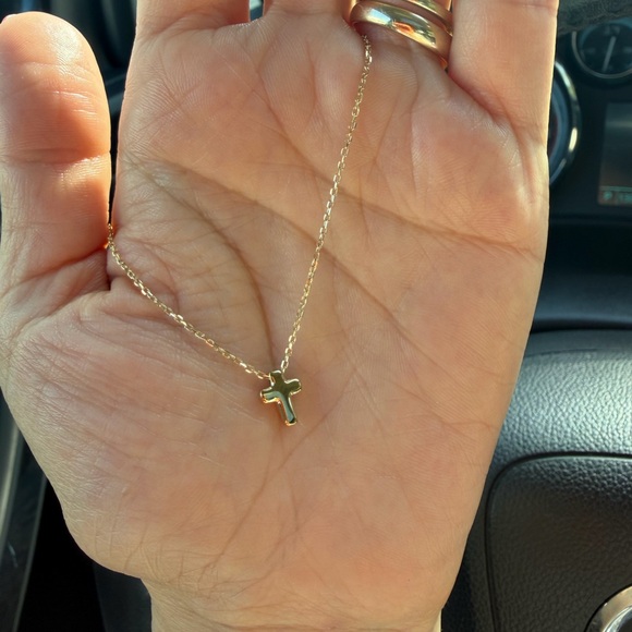 Jewelry - Waterproof Stainless Steel Cross Necklace Tiny Cross